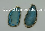 CGP144 30*55mm - 40*65mm freeform agate pendants wholesale