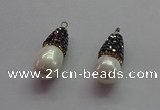 CGP1500 10*25mm teardrop pearl shell pendants wholesale