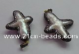 CGP1503 35*45mm - 40*55mm cross pearl pendants wholesale