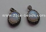 CGP1508 18*25mm oval opal pendants wholesale