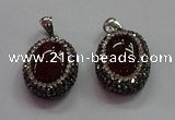 CGP1511 18*25mm oval agate gemstone pendants wholesale