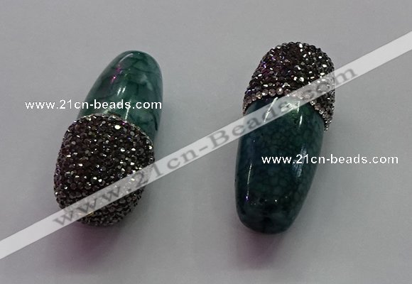 CGP1518 20*44mm agate gemstone pendants wholesale