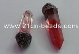 CGP1524 20*65mm - 25*80mm sticks cherry quartz gemstone pendants