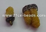 CGP1532 20*40mm - 30*50mm nuggets druzy quartz pendants