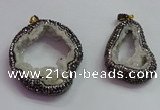 CGP1540 30*40mm - 40*55mm freeform druzy agate pendants