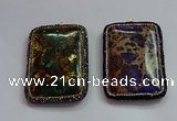 CGP1565 45*65mm rectangle sea sediment jasper pendants