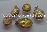 CGP1600 25*35mm - 30*40mm teardrop crystal glass pendants