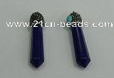 CGP174 10*55mm sticks turquoise gemstone pendants wholesale