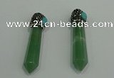 CGP188 10*55mm sticks green aventurine pendants wholesale