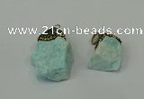 CGP202 15*25mm - 25*35mm nuggets amazonite gemstone pendants