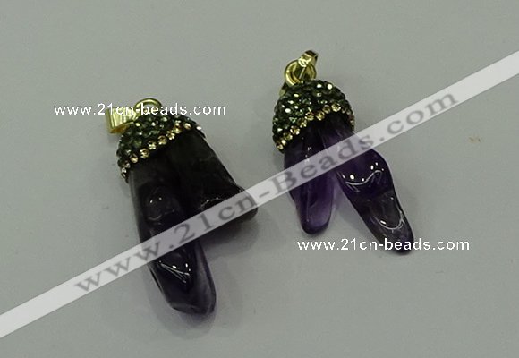 CGP207 12*30mm - 15*35mm freeform amethyst pendants wholesale