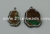 CGP221 20*35mm - 30*40mm freeform australia chrysoprase pendants