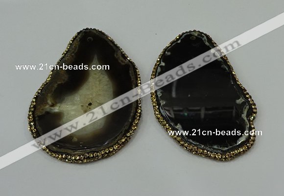 CGP225 30*50mm - 40*65mm freeform agate gemstone pendants