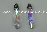 CGP240 17*70mm faceted teardrop crystal glass pendants wholesale