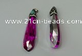 CGP244 17*70mm faceted teardrop crystal glass pendants wholesale