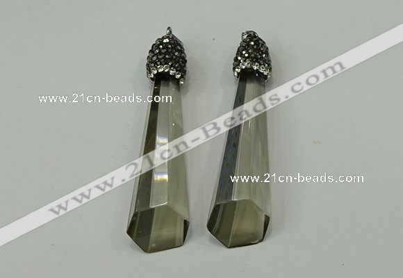 CGP251 15*65mm sticks crystal glass pendants wholesale