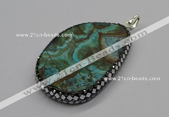 CGP3030 35*50mm - 40*65mm freeform ocean agate pendants