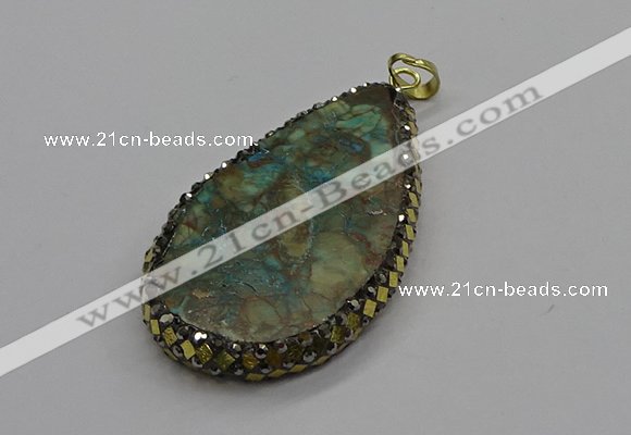 CGP3031 35*50mm - 40*65mm freeform ocean agate pendants