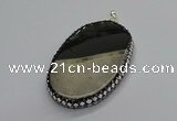 CGP3040 45*65mm - 45*70mm oval druzy agate pendants