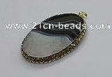 CGP3041 45*65mm - 45*70mm oval druzy agate pendants