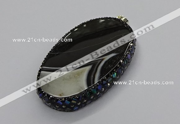 CGP3042 45*65mm - 45*70mm oval druzy agate pendants