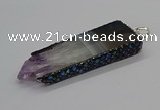 CGP3077 25*50mm - 30*65mm freeform druzy amethyst pendants