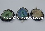 CGP3084 40*50mm - 45*55mm freeform druzy agate pendants