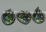 CGP311 35*45mm - 40*40mm abalone shell pendants wholesale