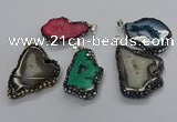CGP3123 25*35mm - 40*50mm freeform druzy agate pendants