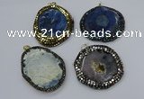 CGP3144 45*60mm - 50*65mm freeform agate gemstone pendants