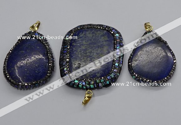 CGP3147 35*45mm - 45*60mm freeform lapis lazuli pendants