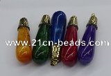 CGP3161 20*75mm - 20*80mm teardrop agate gemstone pendants