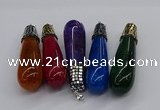 CGP3163 20*75mm - 20*80mm teardrop agate gemstone pendants