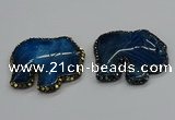 CGP3174 50*55mm elephant agate gemstone pendants wholesale