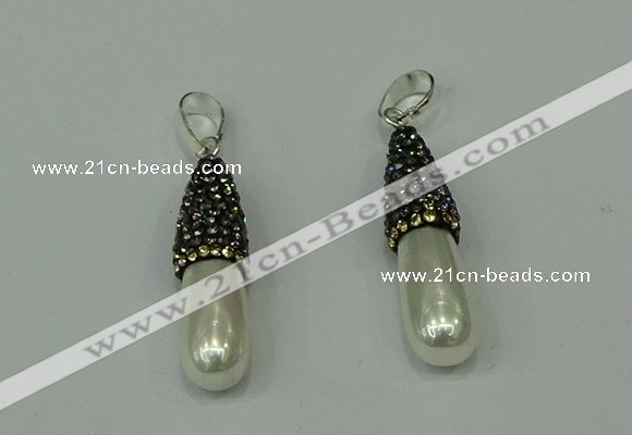 CGP318 8*30mm teardrop pearl shell pendants wholesale