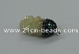 CGP3192 20*30mm - 25*40mm nuggets plated druzy quartz pendants