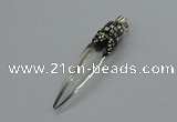 CGP3220 12*45mm - 15*55mm sticks white crystal pendants