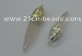 CGP3228 12*45mm - 15*65mm sticks rose quartz pendants