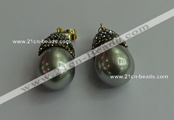 CGP325 15*25mm - 15*30mm teardrop pearl shell pendants wholesale