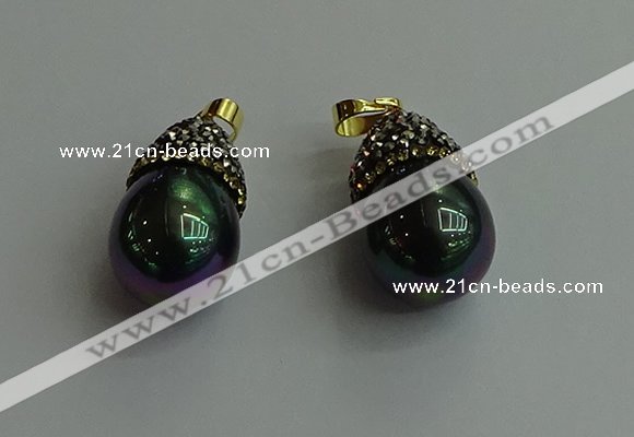 CGP327 15*25mm - 15*30mm teardrop pearl shell pendants wholesale