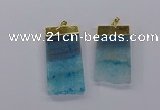 CGP3272 30*50mm - 30*65mm freeform druzy agate pendants