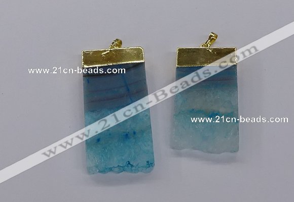 CGP3272 30*50mm - 30*65mm freeform druzy agate pendants