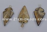 CGP3289 25*55mm - 28*55mm arrowhead agate pendants wholesale