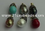 CGP329 15*25mm - 15*30mm teardrop pearl shell pendants wholesale