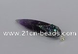 CGP3367 15*50mm - 16*65mm sticks amethyst gemstone pendants