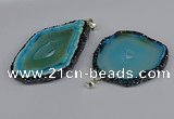 CGP3398 45*50mm - 45*60mm freeform druzy agate pendants