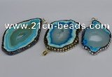 CGP3399 45*50mm - 45*60mm freeform druzy agate pendants