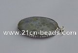 CGP3410 35*50mm faceted oval agate pendants wholesale