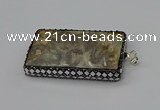 CGP3420 35*60mm - 40*50mm rectangle fossil coral pendants