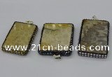 CGP3423 35*60mm - 40*50mm rectangle fossil coral pendants